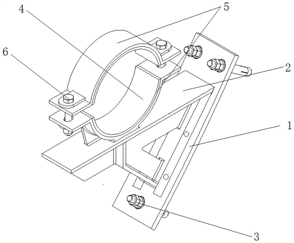 Nodular cast iron pipeline support device for tunnel