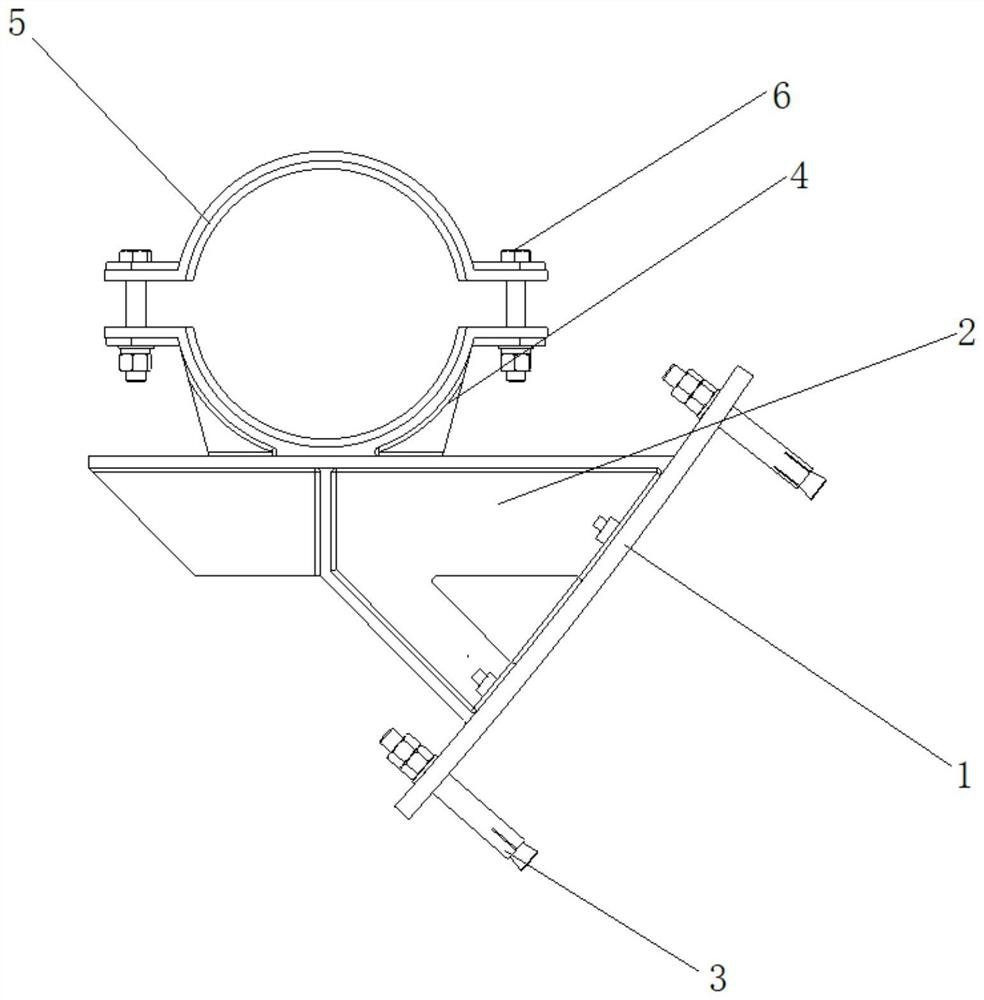 Nodular cast iron pipeline support device for tunnel