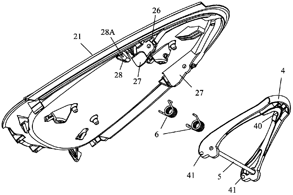 Home appliance comprising an iron and a portable base having a place for the iron