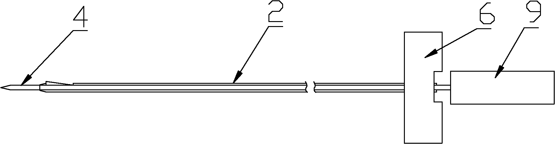 Biopsy needle combination for bone puncture biopsy