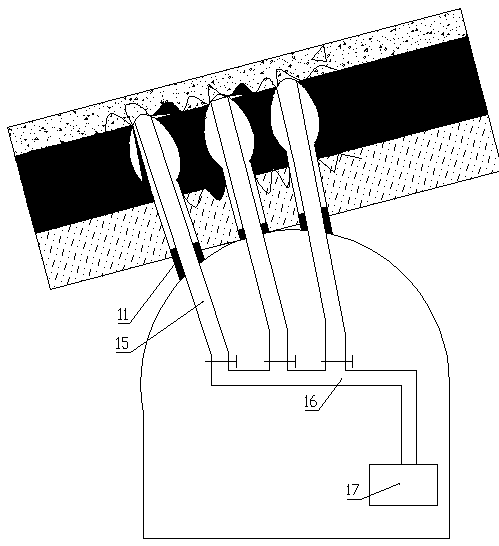 Construction method of hydraulic flushing and presplit blasting combined permeability-increasing extraction system in drill holes