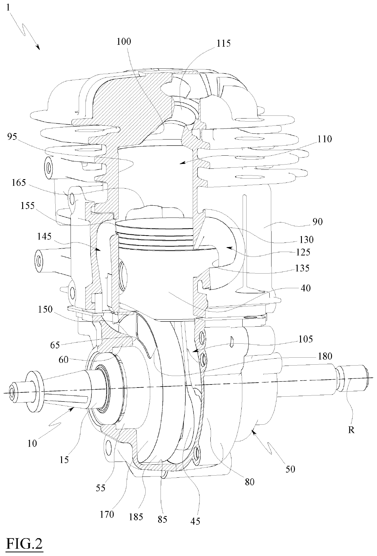 Two-stroke internal combustion engine