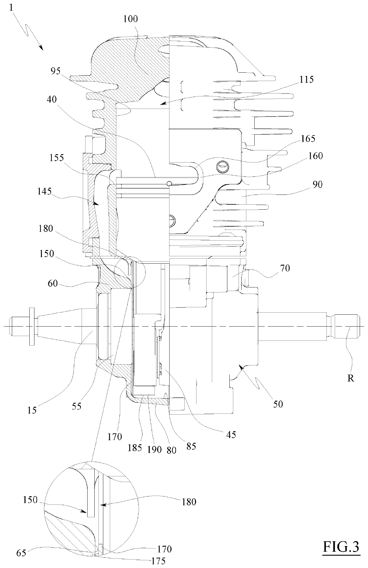 Two-stroke internal combustion engine