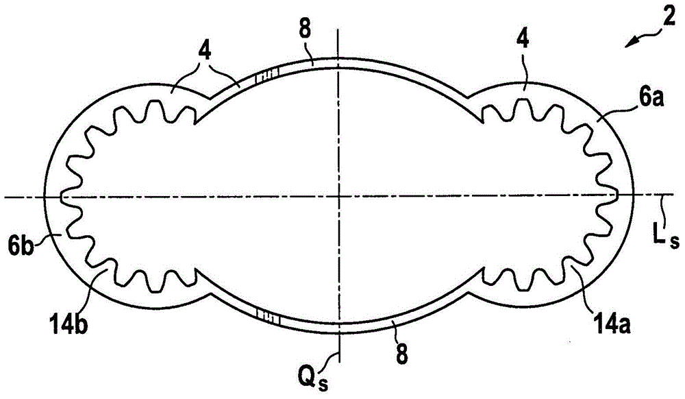 Fixing device for fixing the fracture ends of the bones in a bone fracture, and tensioning element, angle clamping sleeve and corresponding method