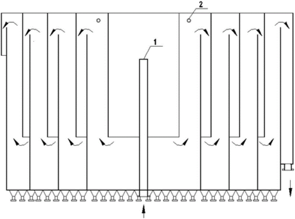 Jet type gravity backflow type precipitation device