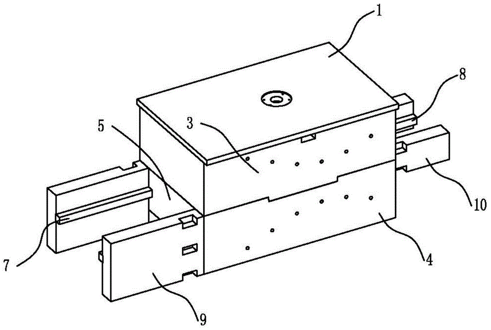 Mold for large-size uniparted hyperboloid injection molding part