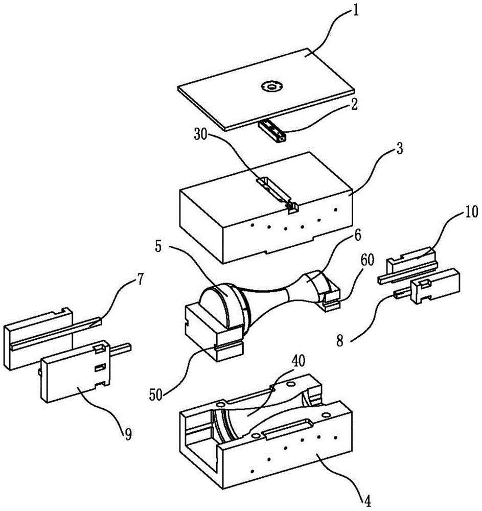 Mold for large-size uniparted hyperboloid injection molding part