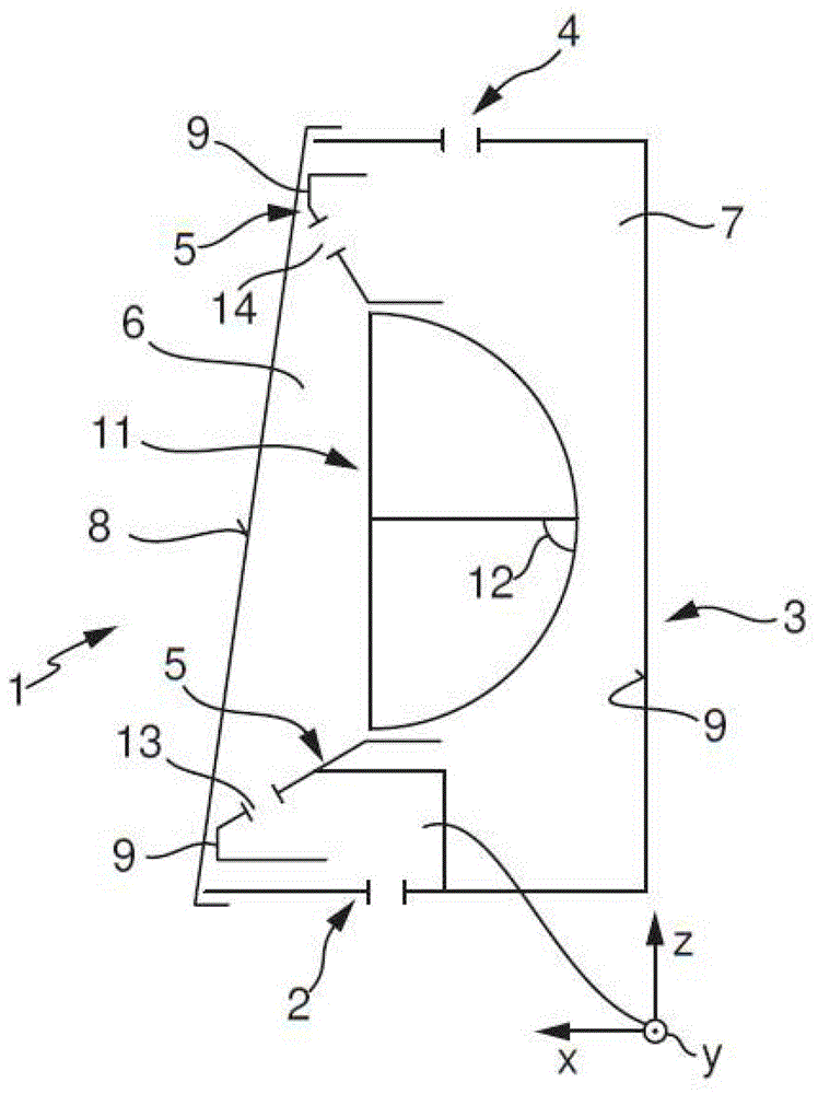 Headlights with means for guiding air in the headlight housing