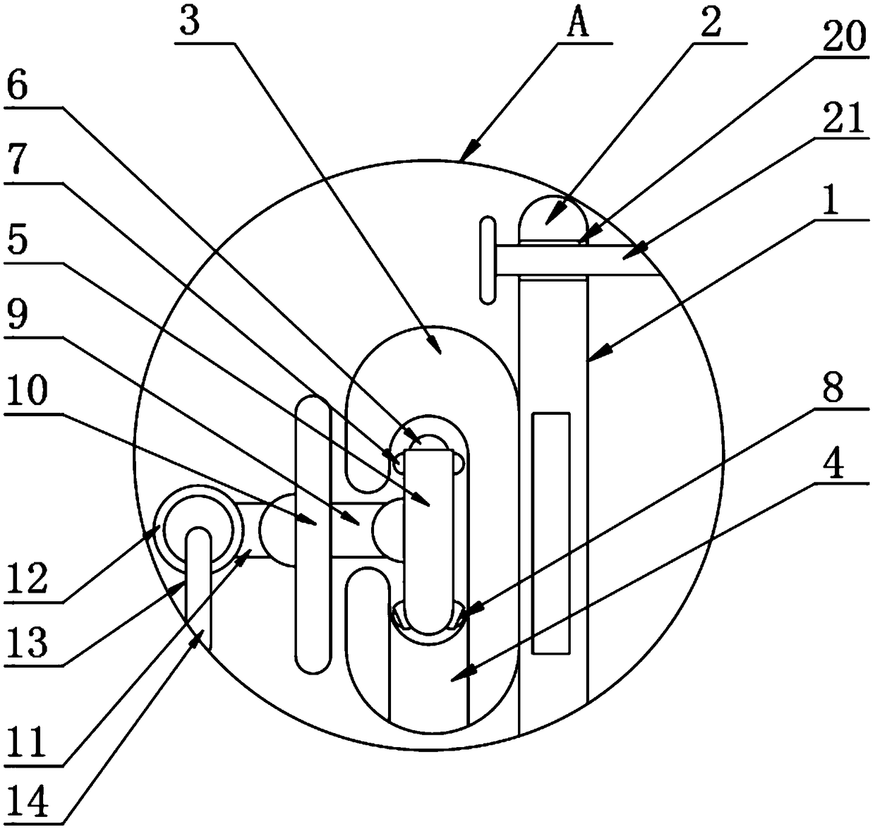 Personnel fixing device and method for marine engineering