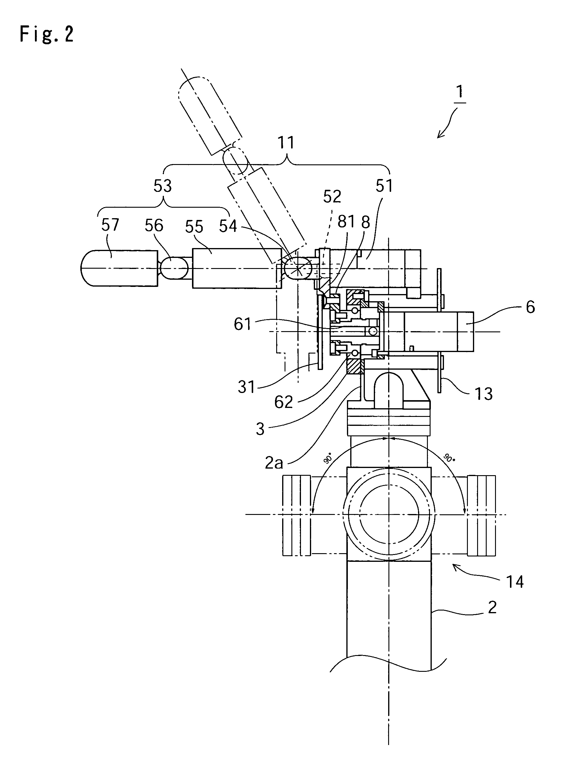 Palm mechanism for robot hand