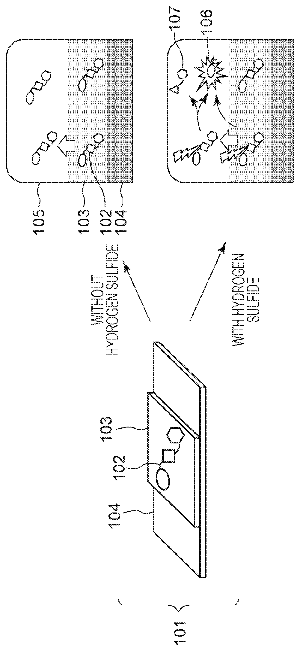 Novel compound and structural body for detecting hydrogen sulfide