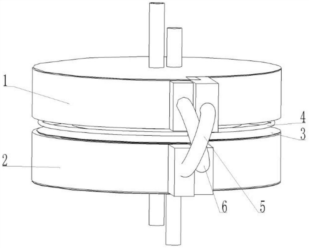 A self-conducting disc-type series total heat exchange core