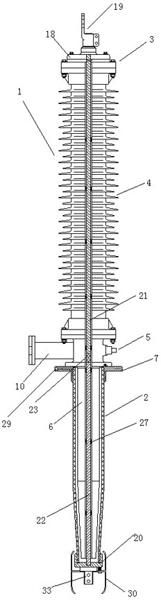 Pluggable rapid installation high-voltage bushing