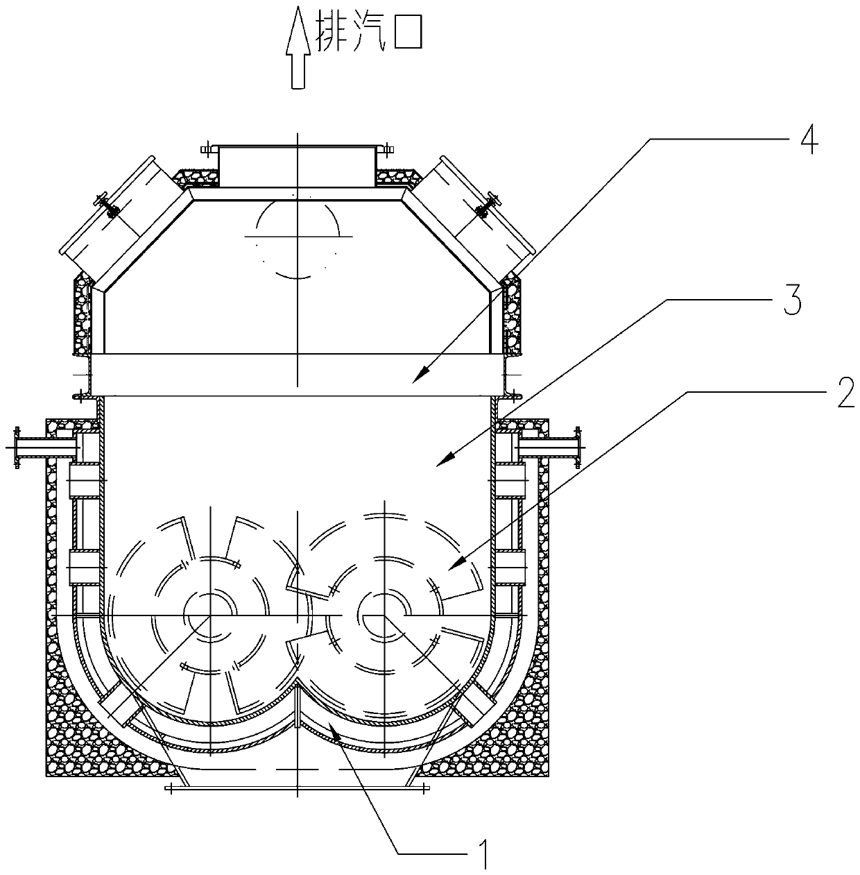 Production system for producing building plaster by using desulphurization gypsum and realization method of production system