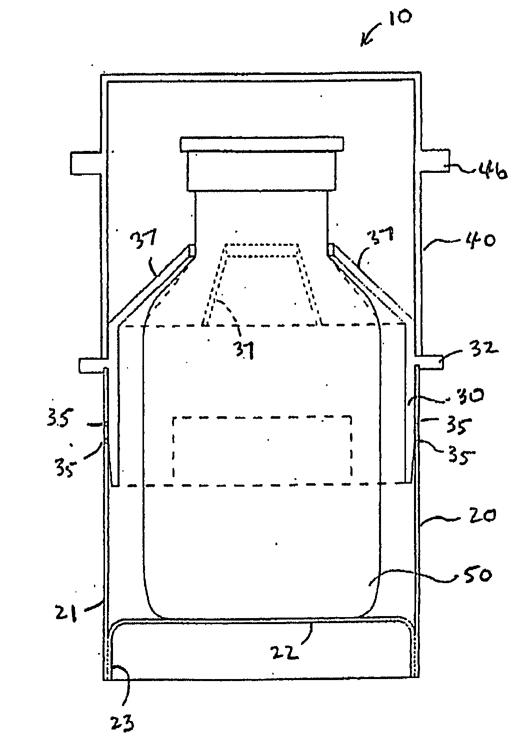 Protective outer enclosure for pharmaceutical vial