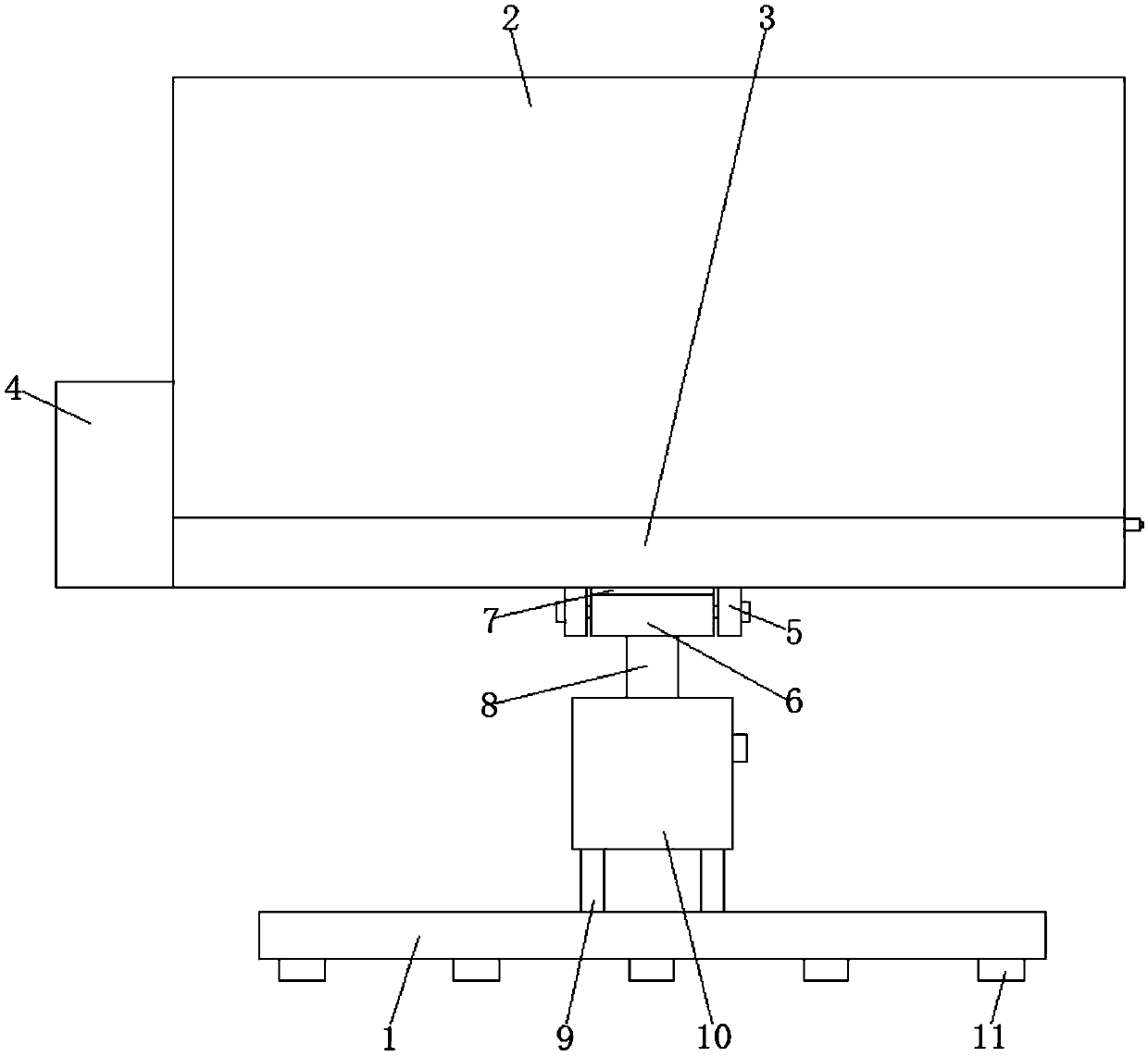 Outdoor teaching blackboard capable of absorbing dust