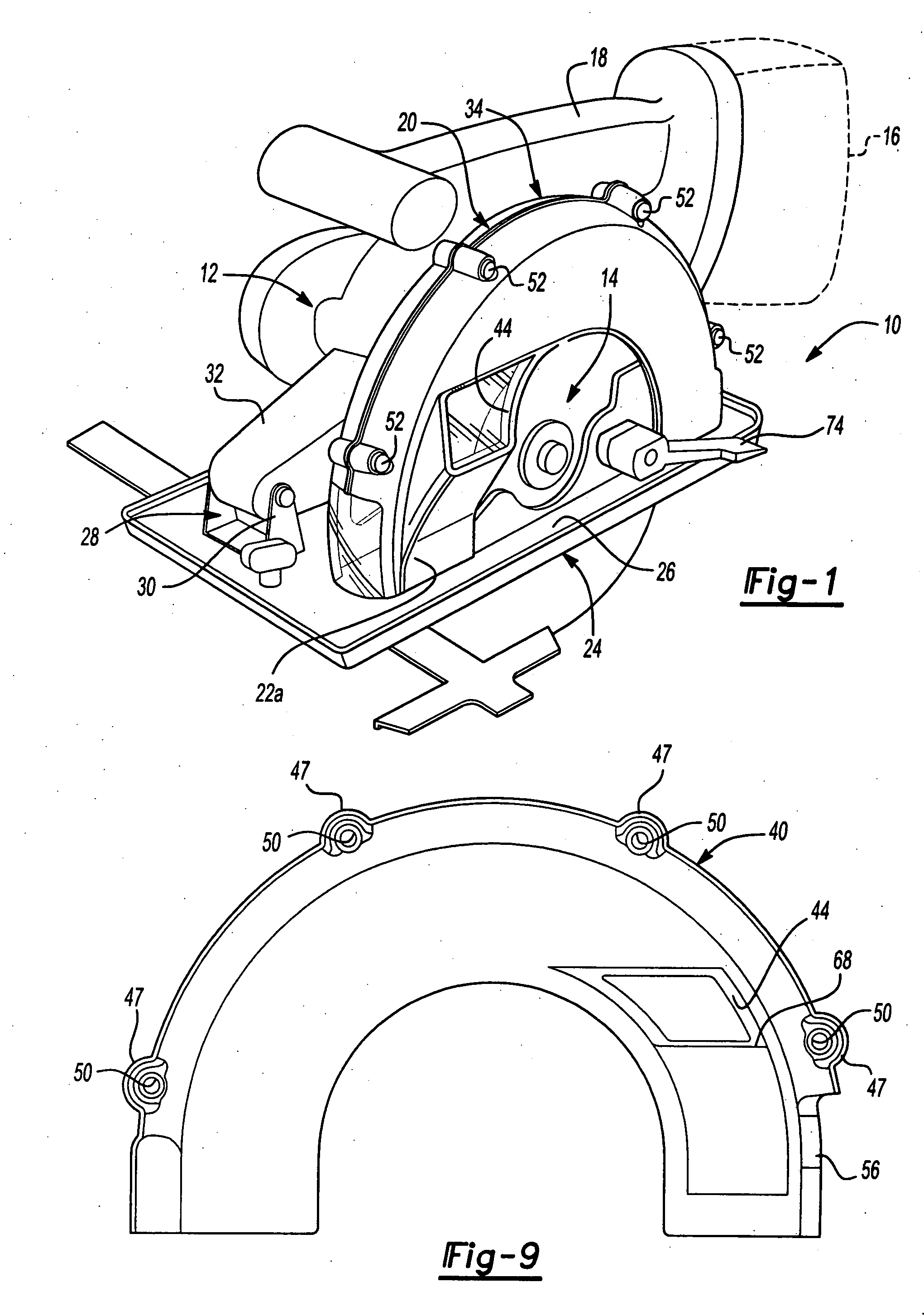 Metal cutting circular saw with integral sight window