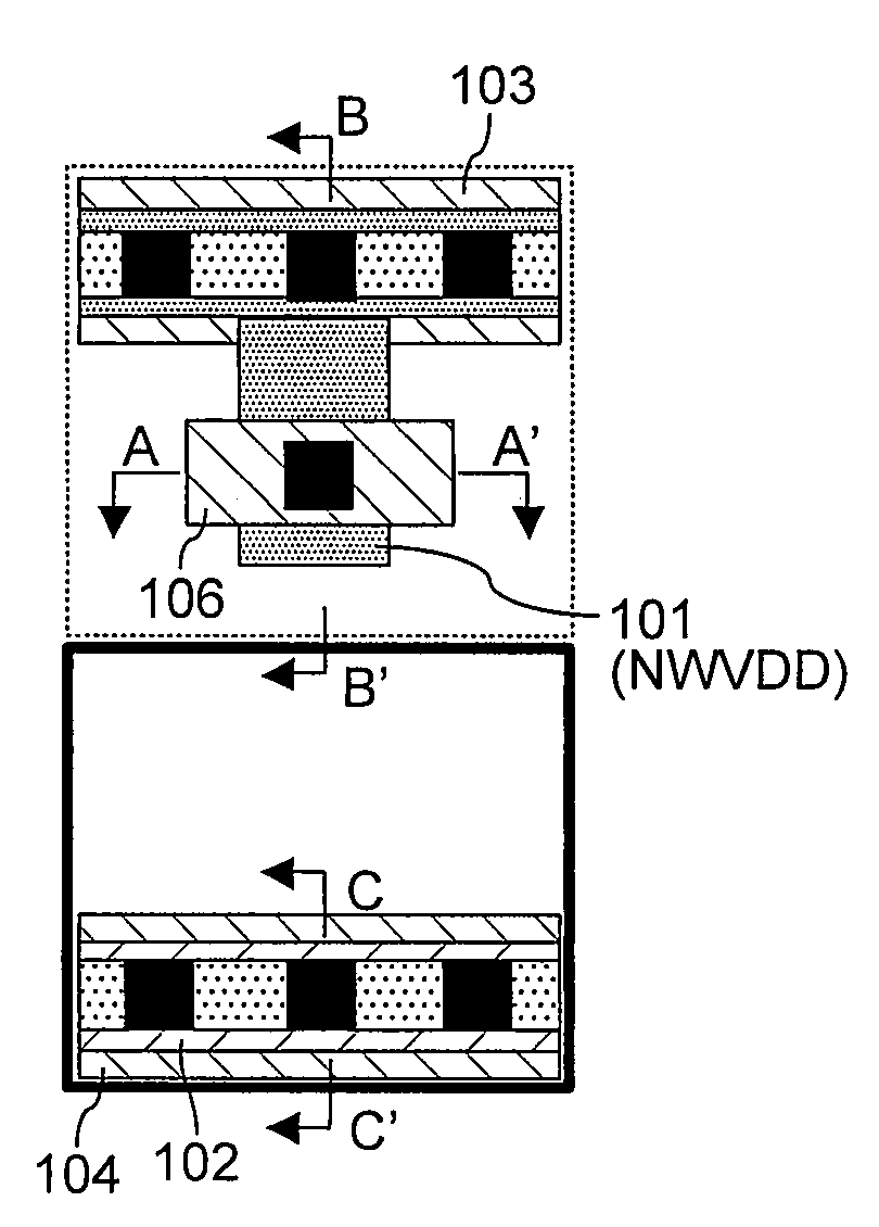 Layout structure of semiconductor device