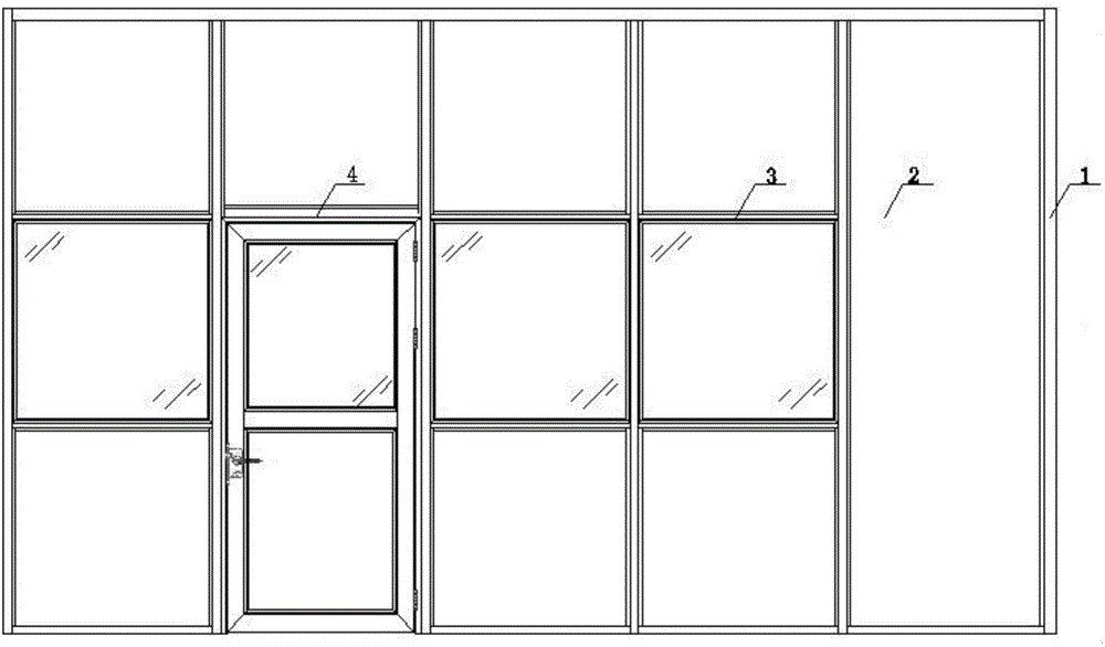 Clean partition wall system for electronic industry