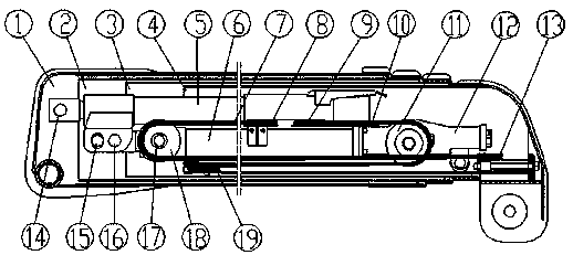 Double-hydraulic-cylinder inhaul cable built-in adjustable telescopic arm for straight-arm crane