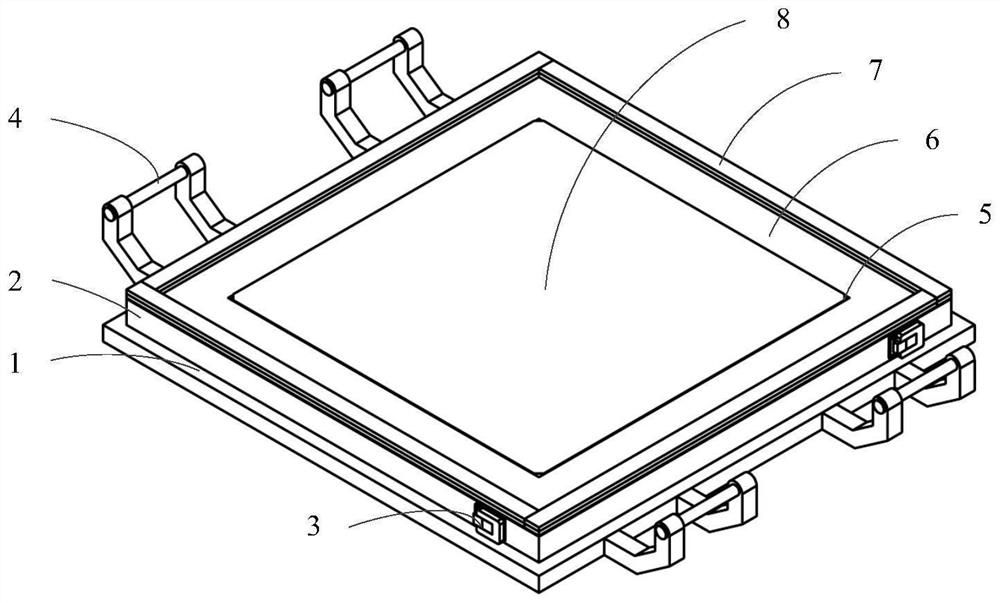 Splicing device for numerical control machining for square optical element