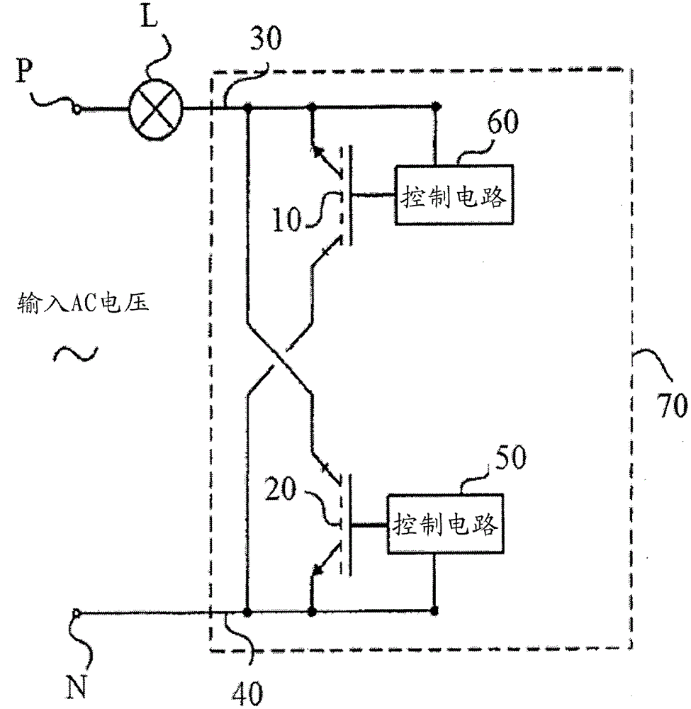 Dimmers and switches suitable for driving capacitive or complex capacitive-resistive loads