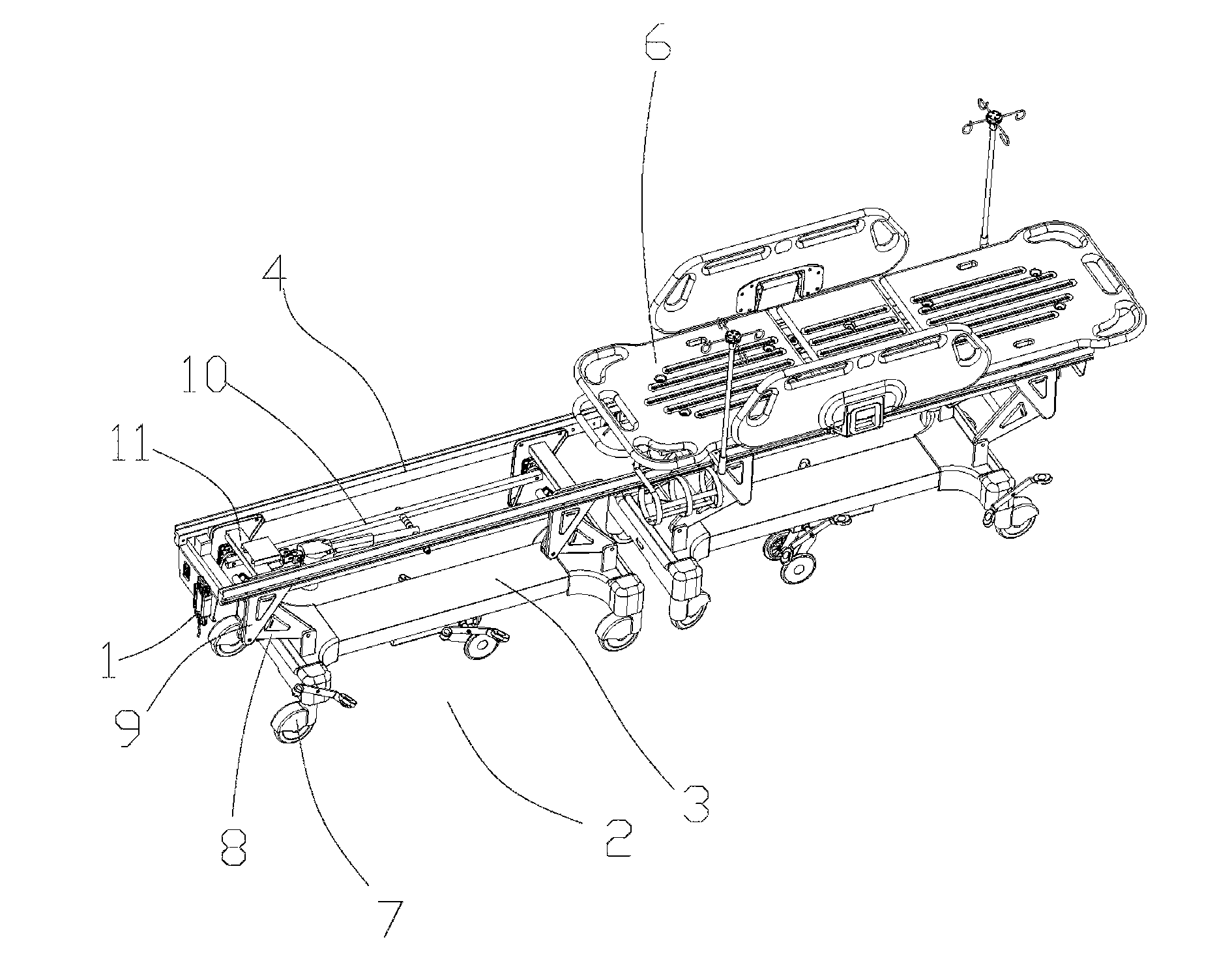 Automatic medical butt-joint cart