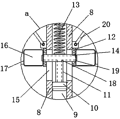 Automobile engine integrally formed sheet metal part internal groove filling type assembly clamping tooling