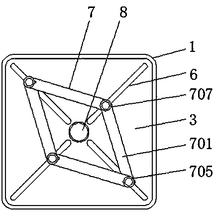 Automobile engine integrally formed sheet metal part internal groove filling type assembly clamping tooling