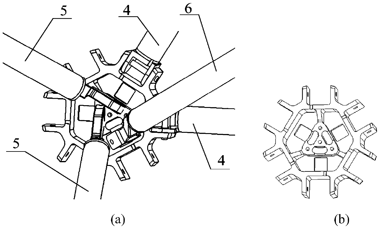 A kind of expandable combination unit and the large-scale space expandable mechanism composed of it