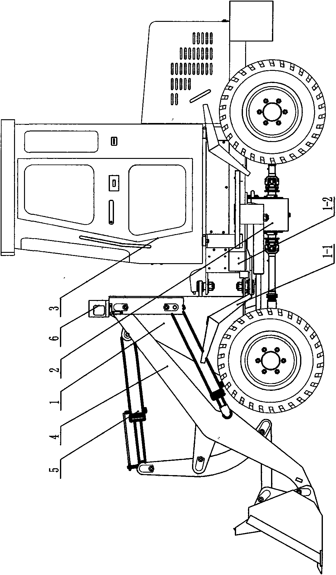 Small-size four-wheel drive stepless speed change loader