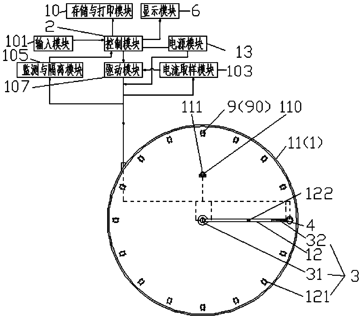 Automatic LED (Light-Emitting Diode) feature parameter collecting system