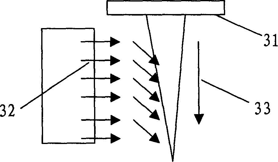 Dacron thin-denier high-hollow short fiber and its production method