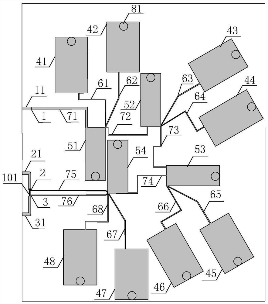 Three-passband power dividing filter with high frequency selectivity