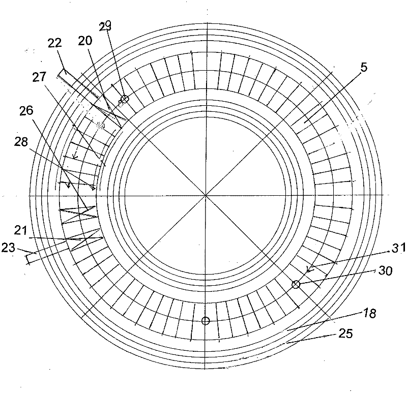 Circulating cooling water low-temperature exhaust heat drying bed for large-scale power station