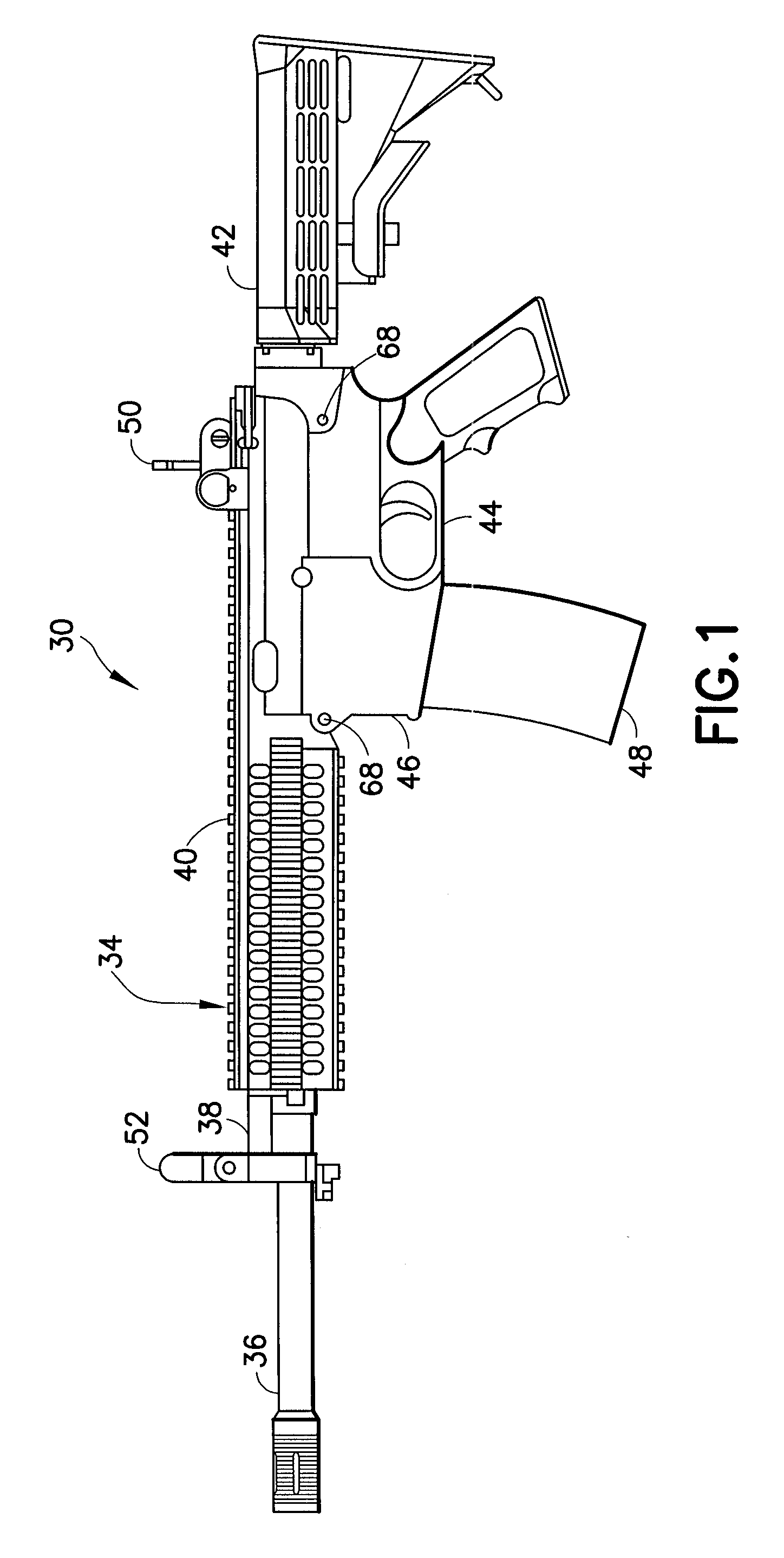 Law enforcement carbine with one piece receiver