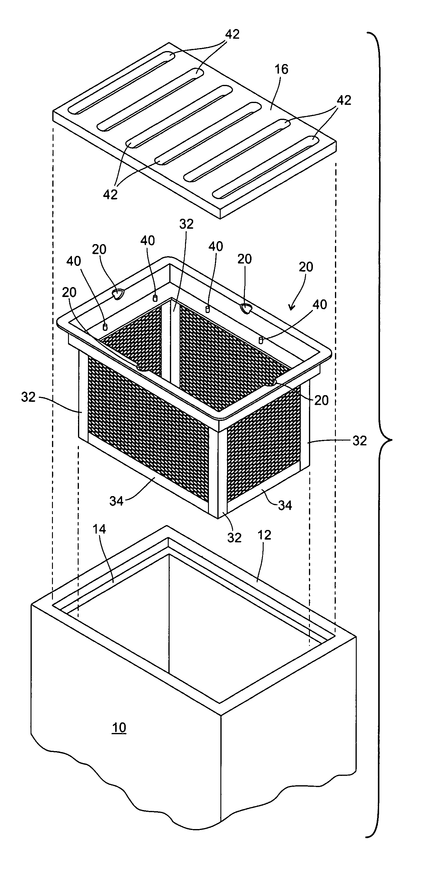 Filter system for catch basins