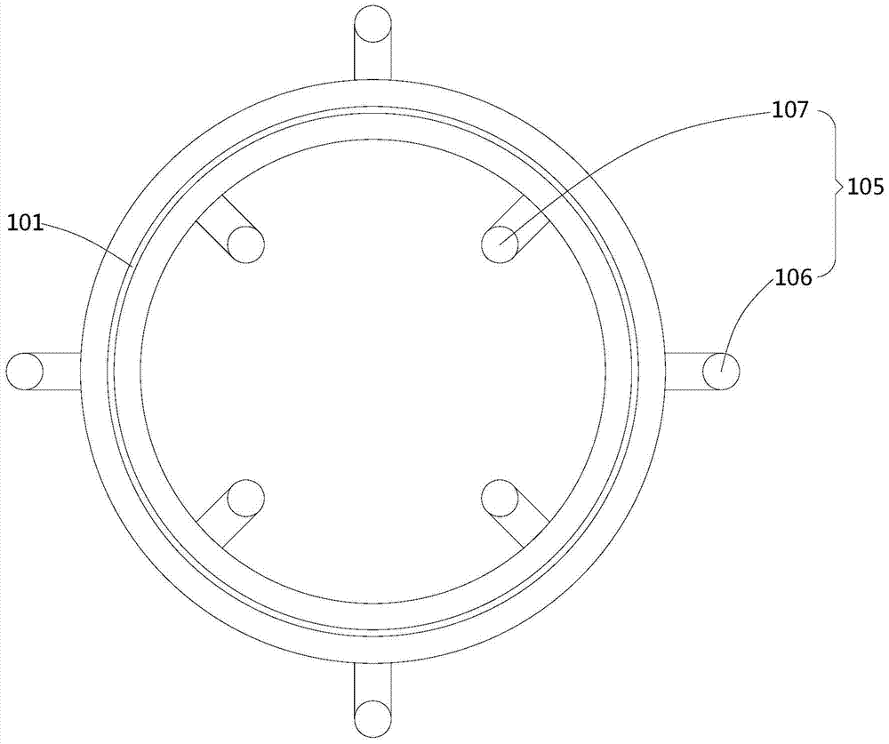 Bonding structure and construction method of fan foundation steel ring and concrete