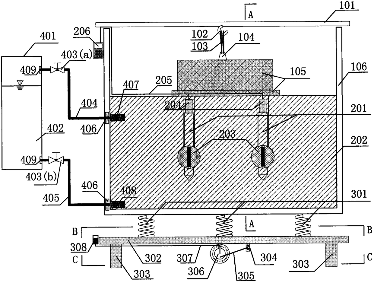 Multifunctional stimulating device for soil vibrating and liquefying as well as pile foundation liquefying resisting functions