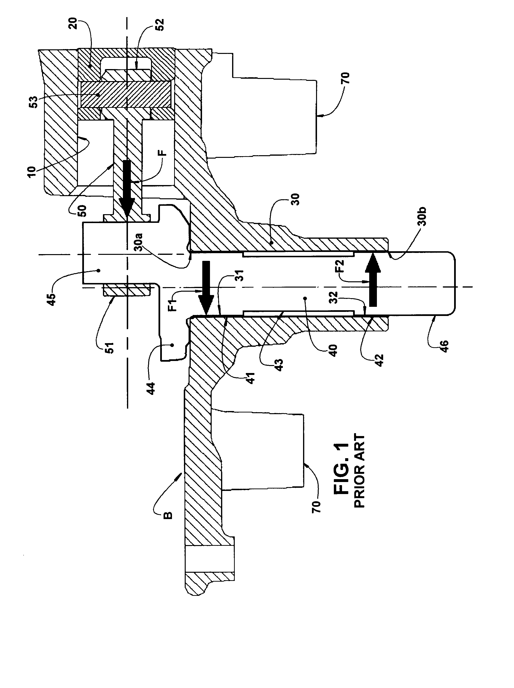 Bearing arrangement for a reciprocating compressor