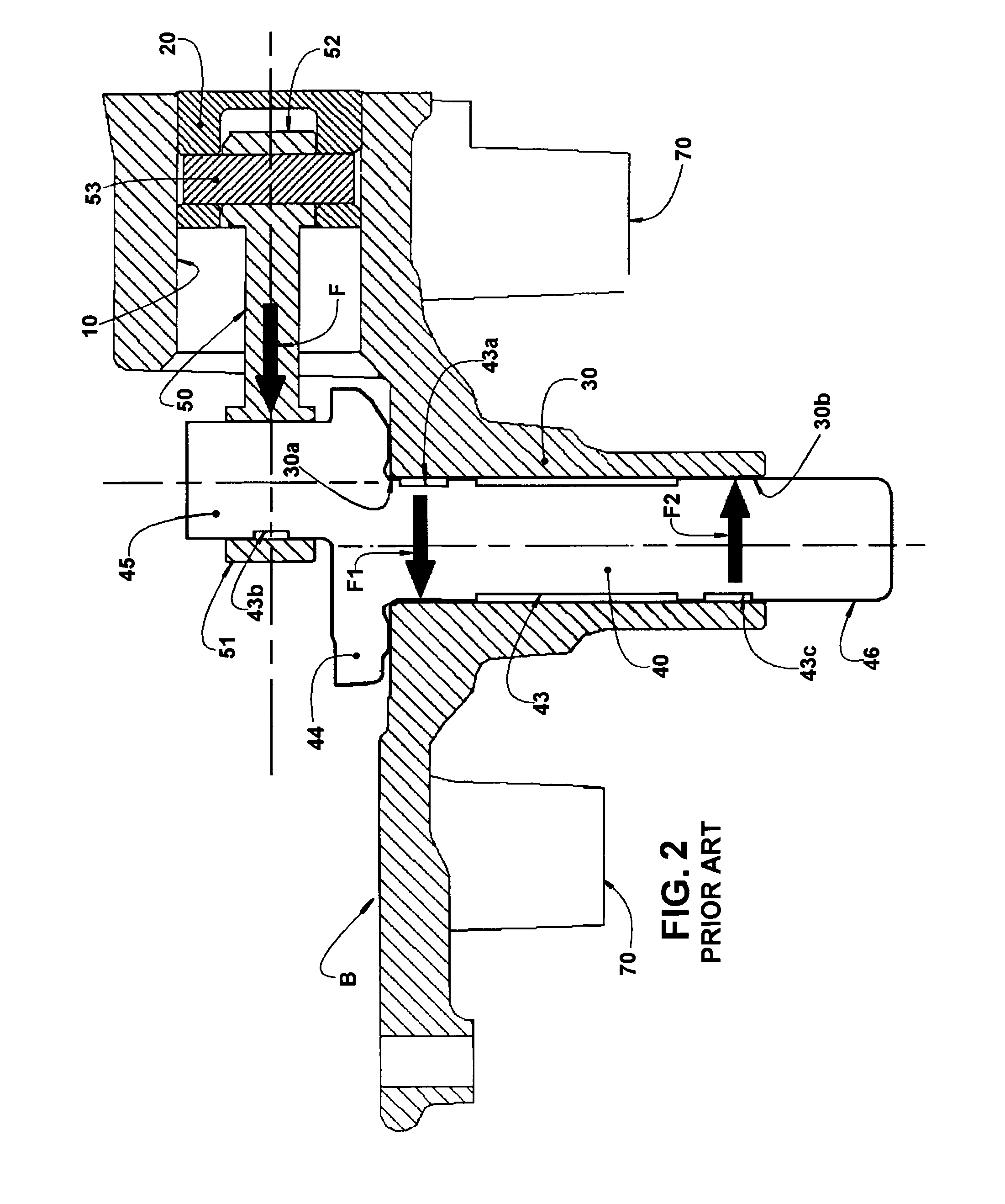 Bearing arrangement for a reciprocating compressor