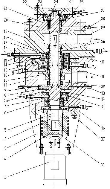 Contact-seal inverted type gas wave refrigerating machine