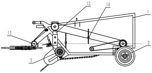 Mountain land small-size potato harvesting and seedling vine separation combination machine