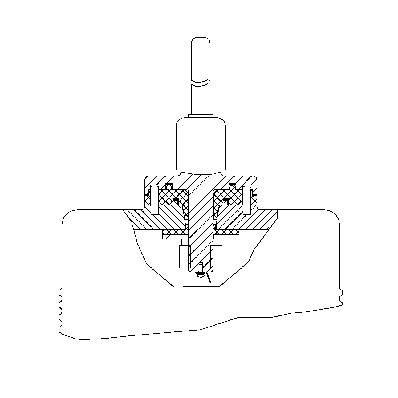 Active antenna waterproof radio-frequency connector for ship