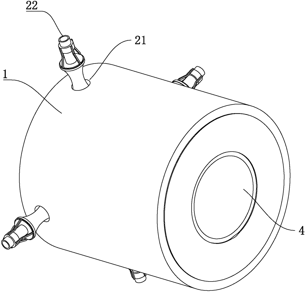 Jetting roller capable of achieving solution uniform distribution