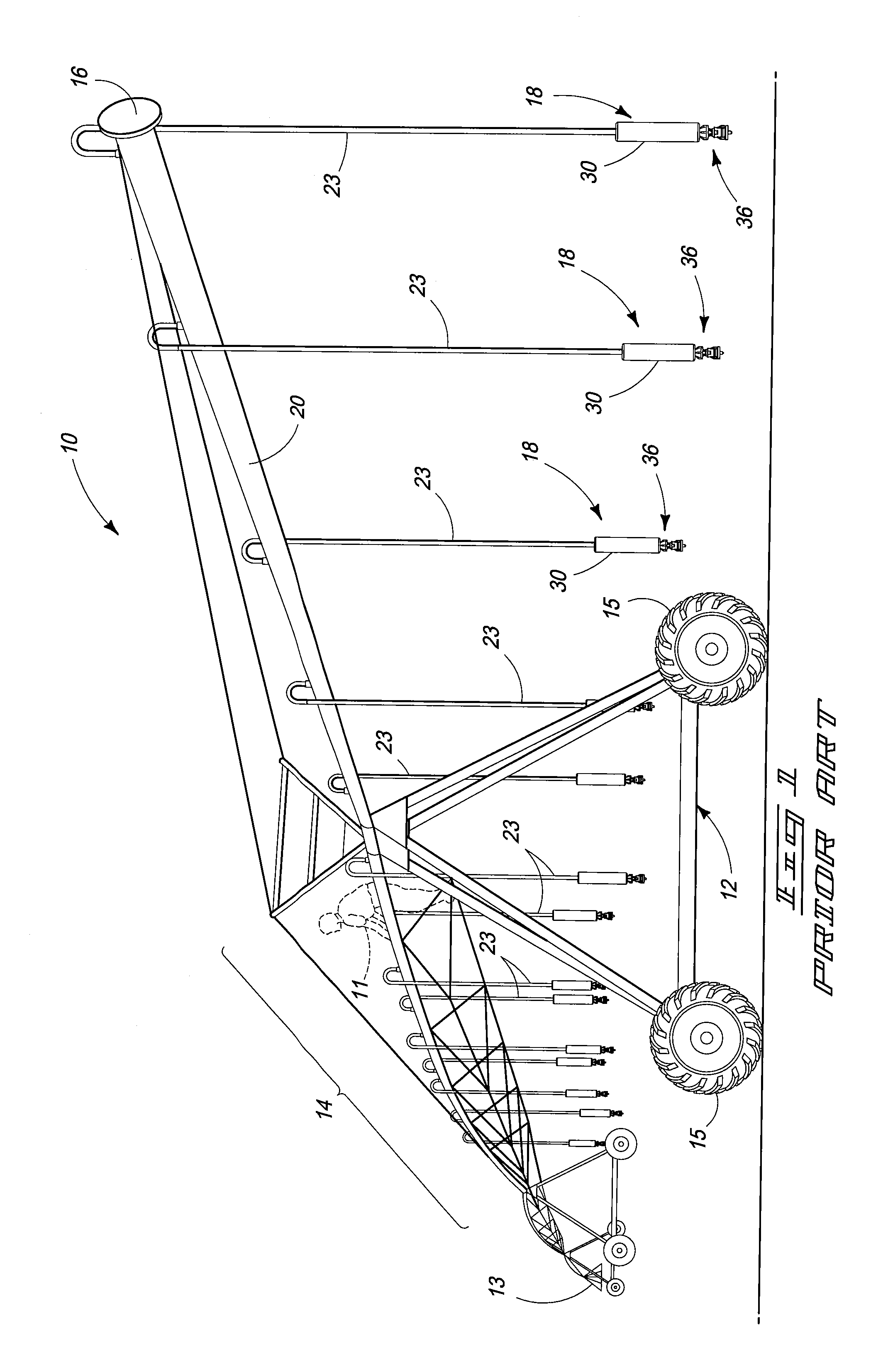 Apparatus and Method for Supporting a Flexible Hose Sprinkler Head on an Elevated Irrigation Supply Line