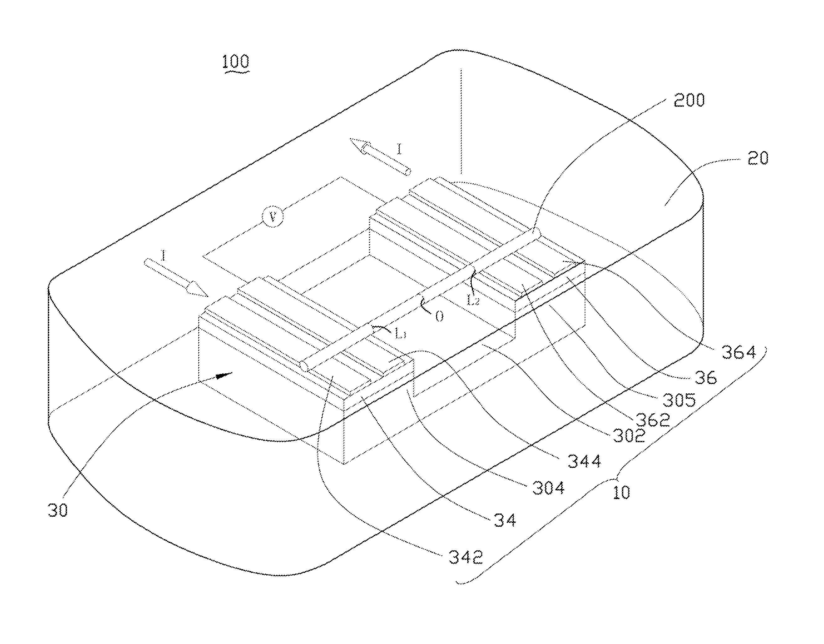 Thermal conductivity measurement apparatus for one-dimensional material and measurement method