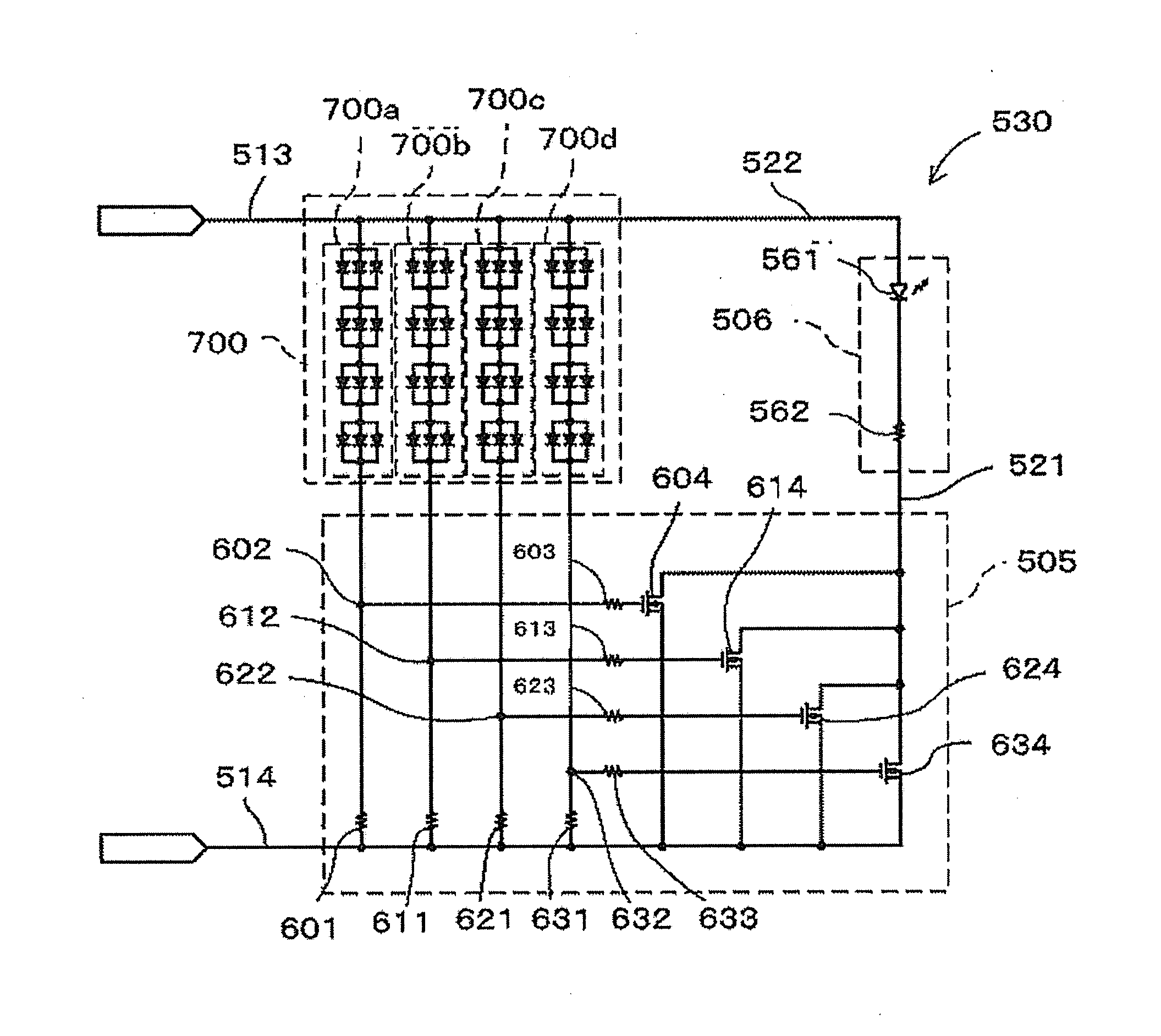 Fluorescent lamp drive and a protection circuit therein