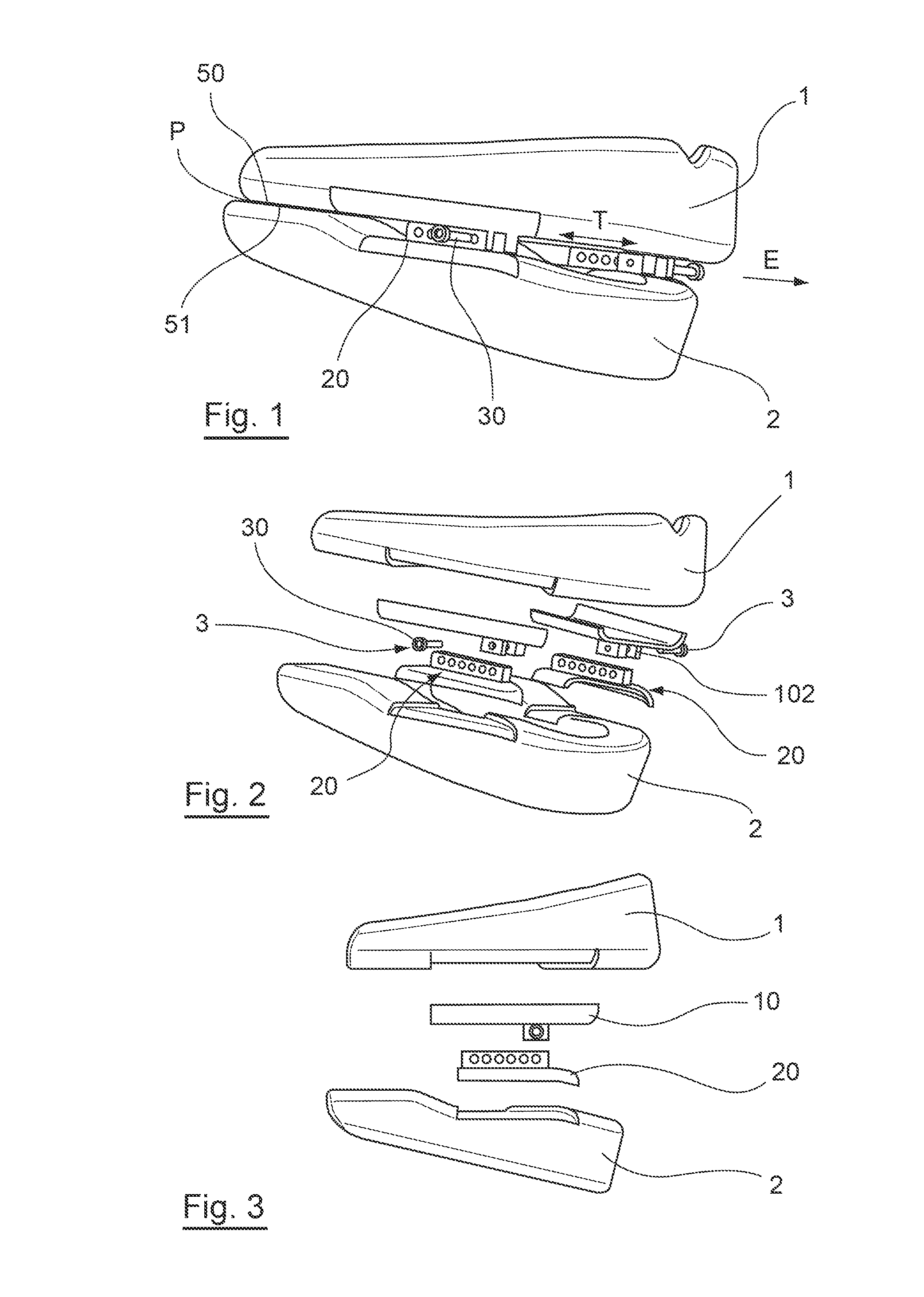 Orthosis comprising an upper tray and a lower tray, and connection with adjustable positioning