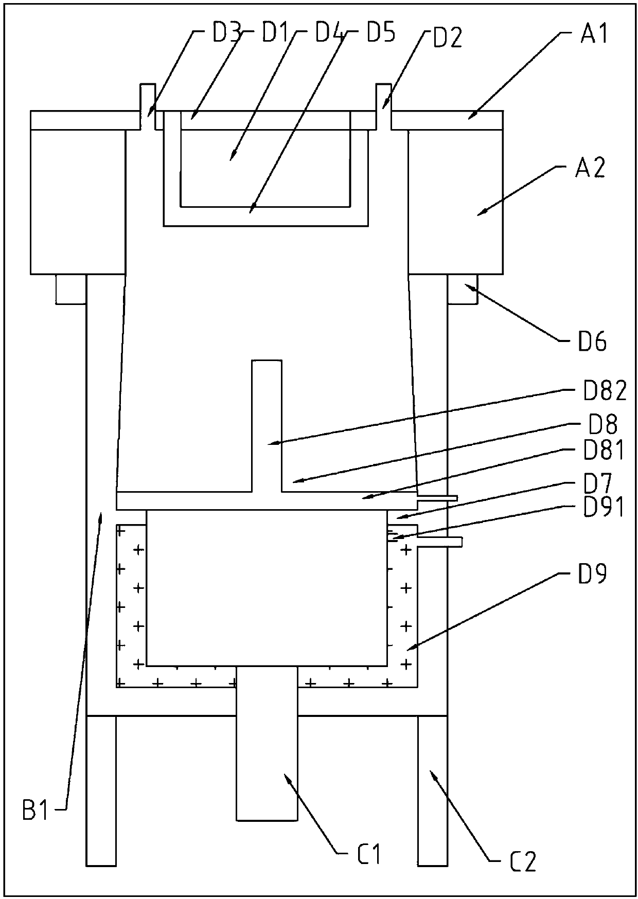 Paint slag pyrolysis process and its device